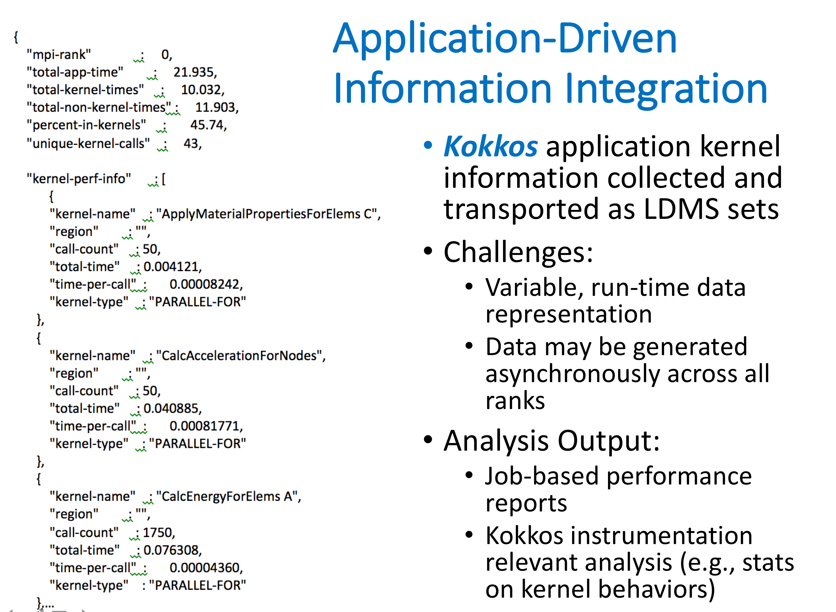 Application-Driven Information